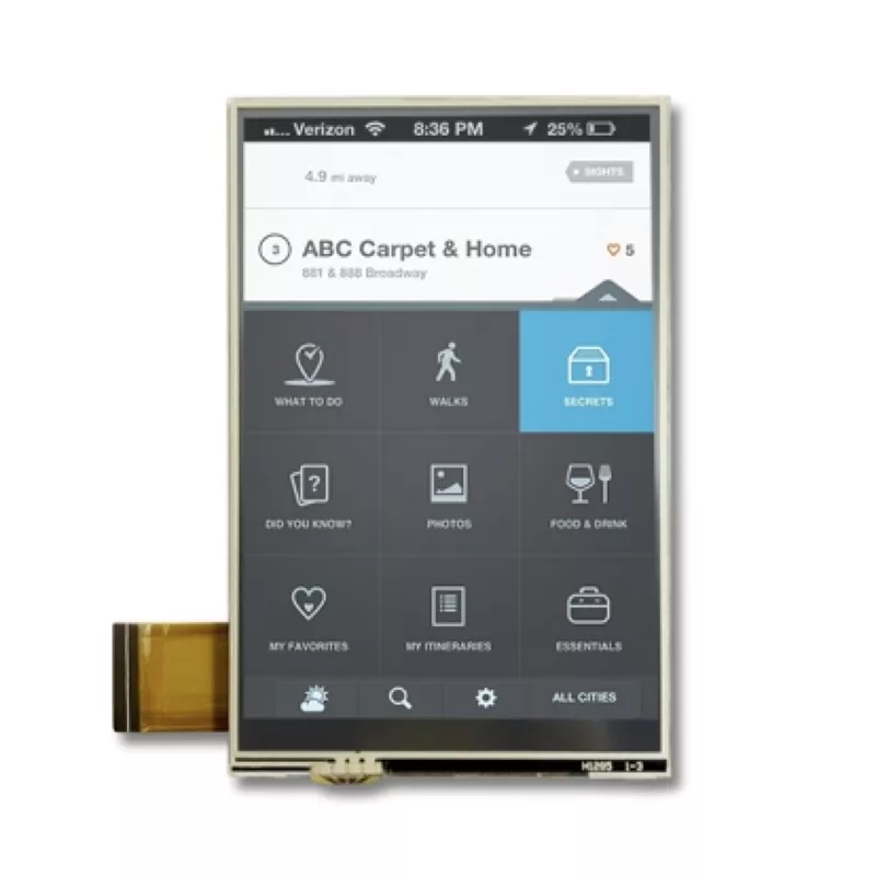 3.5'' 320x480 Resistive Touch TFT Module