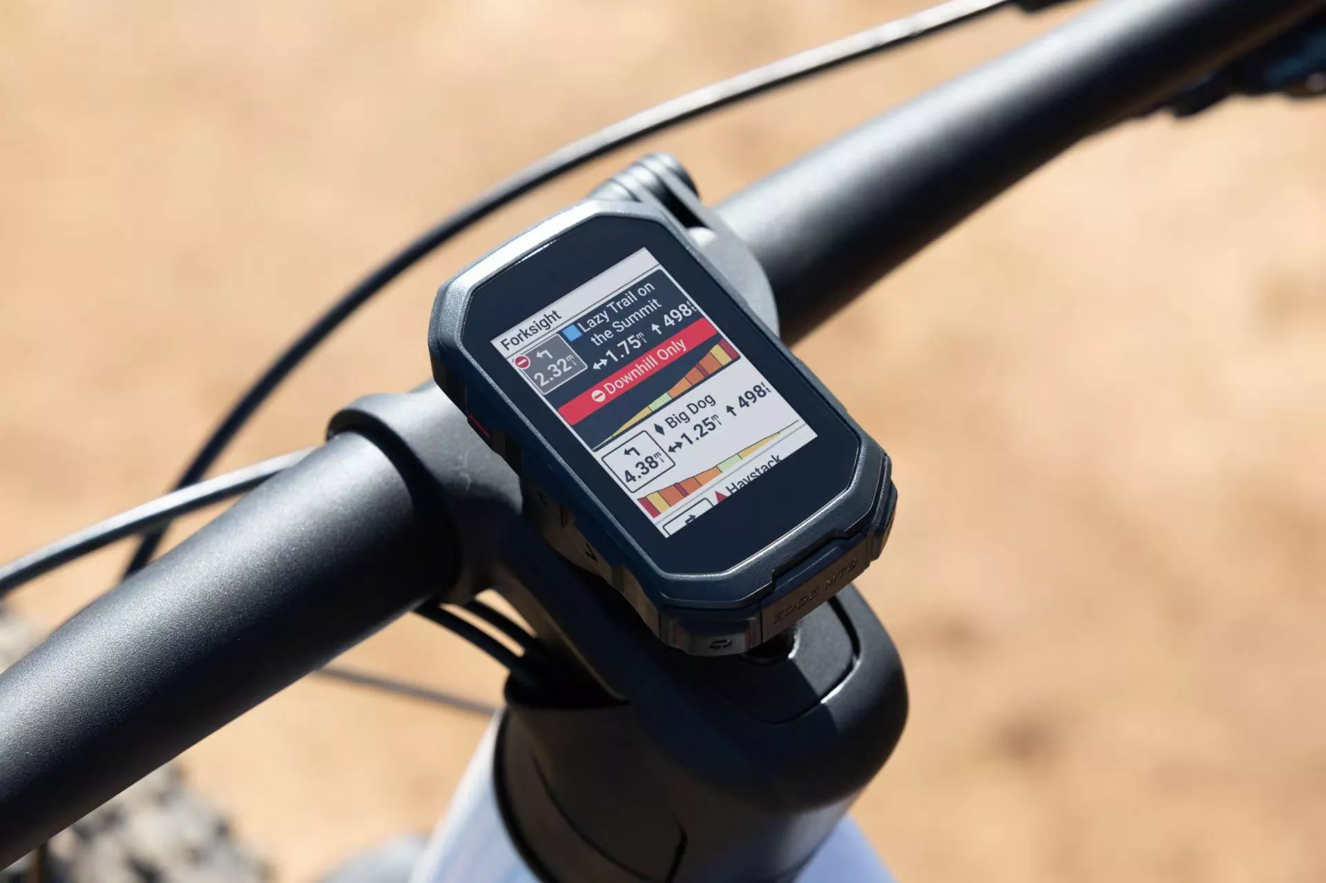 Sunlight-readable e-bike dashboard display mounted on a bicycle handlebar
