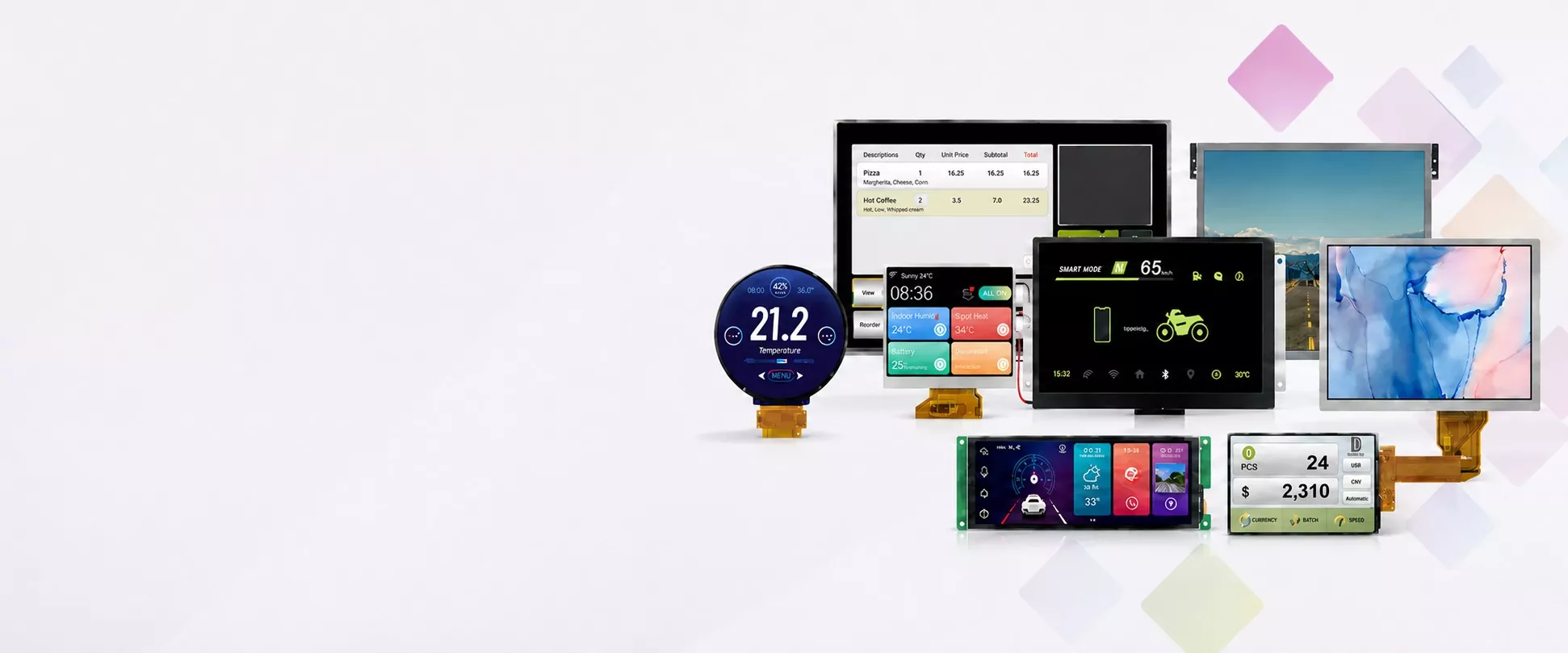 Custom LCD touch and HMI display modules for OEM equipment