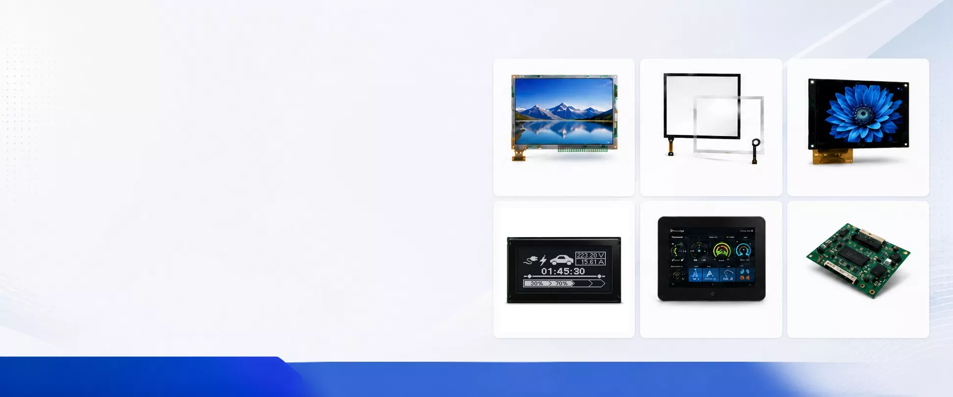 TFT LCD touch panel OLED high-multiplex graphic Mono LCM HMI and display driver board portfolio