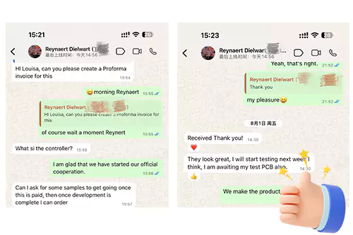 Customer feedback following LCD display sample approval