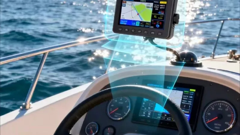 Sunlight-readable display used in outdoor marine and energy equipment